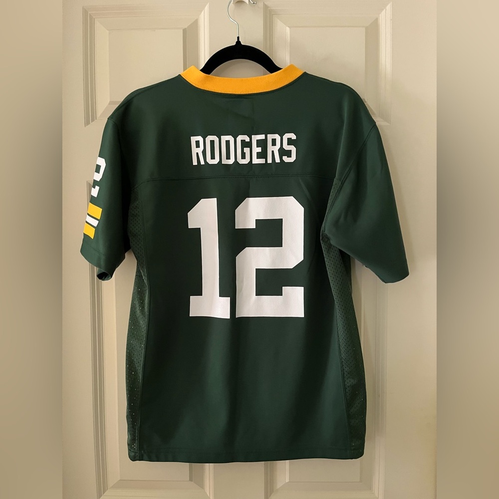 Green Bay Packers NFL #12 Aaron Rodgers jersey youth Size LARGE 14/16 Football